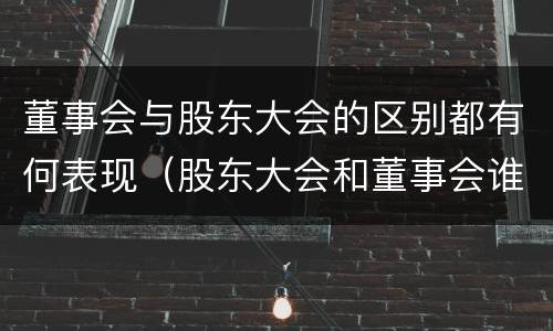 董事会与股东大会的区别都有何表现（股东大会和董事会谁大）