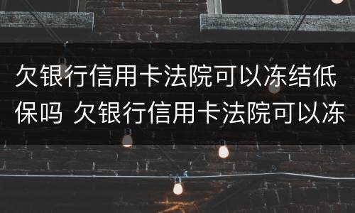 欠银行信用卡法院可以冻结低保吗 欠银行信用卡法院可以冻结低保吗