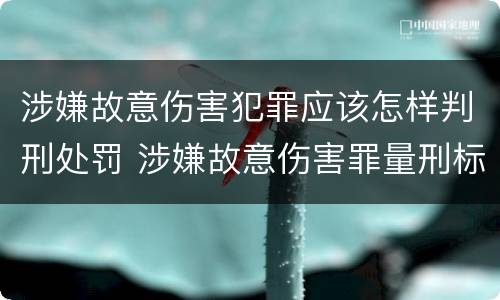 涉嫌故意伤害犯罪应该怎样判刑处罚 涉嫌故意伤害罪量刑标准