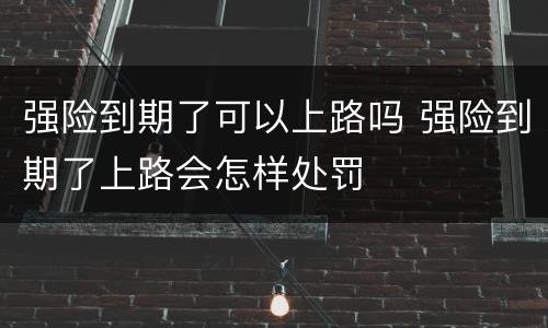 强险到期了可以上路吗 强险到期了上路会怎样处罚