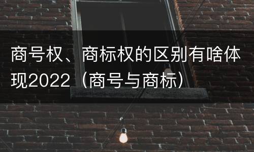 商号权、商标权的区别有啥体现2022（商号与商标）