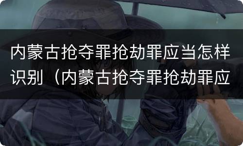 内蒙古抢夺罪抢劫罪应当怎样识别（内蒙古抢夺罪抢劫罪应当怎样识别案件）