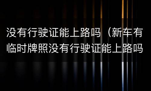 没有行驶证能上路吗（新车有临时牌照没有行驶证能上路吗）