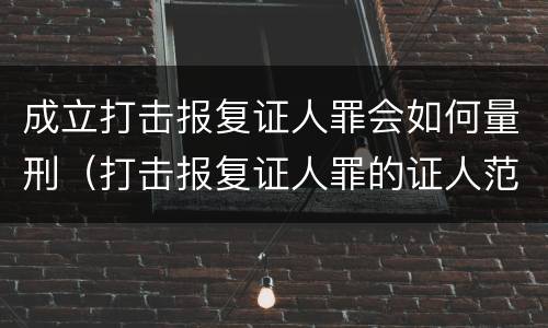 成立打击报复证人罪会如何量刑（打击报复证人罪的证人范围）