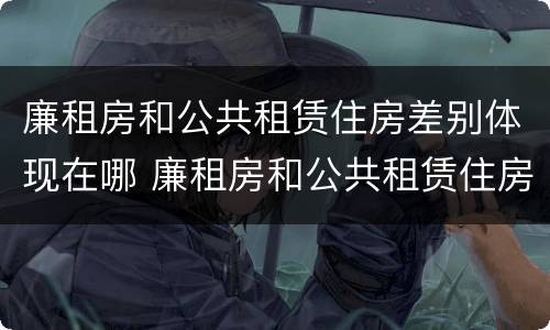 廉租房和公共租赁住房差别体现在哪 廉租房和公共租赁住房差别体现在哪方面