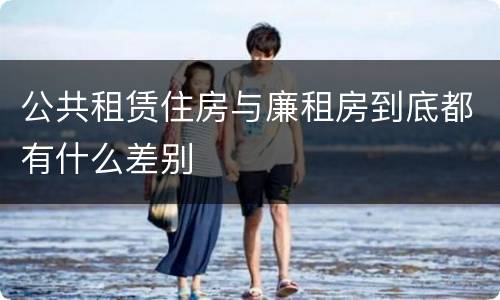 公共租赁住房与廉租房到底都有什么差别