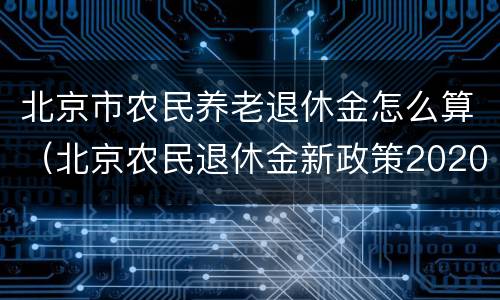 北京市农民养老退休金怎么算（北京农民退休金新政策2020）