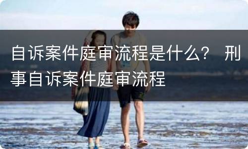 自诉案件庭审流程是什么？ 刑事自诉案件庭审流程