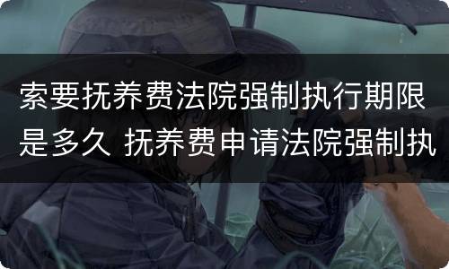 索要抚养费法院强制执行期限是多久 抚养费申请法院强制执行需要什么材料