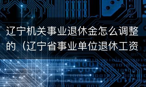 辽宁机关事业退休金怎么调整的（辽宁省事业单位退休工资如何计算）