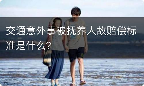 交通意外事被抚养人故赔偿标准是什么？