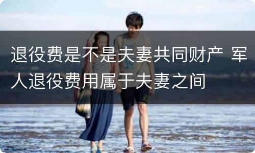 退役费是不是夫妻共同财产 军人退役费用属于夫妻之间