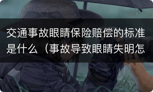 交通事故眼睛保险赔偿的标准是什么（事故导致眼睛失明怎么赔偿）