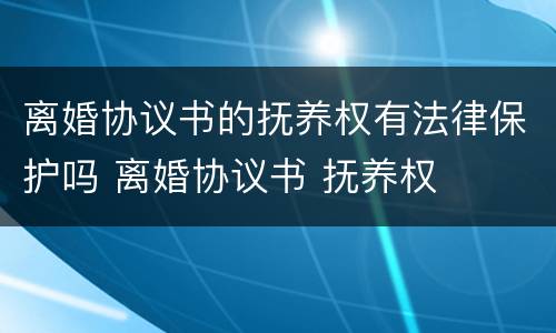 离婚协议书的抚养权有法律保护吗 离婚协议书 抚养权