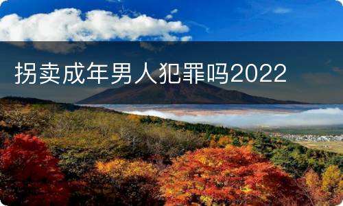 拐卖成年男人犯罪吗2022