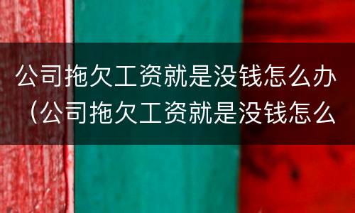 公司拖欠工资就是没钱怎么办（公司拖欠工资就是没钱怎么办呢）