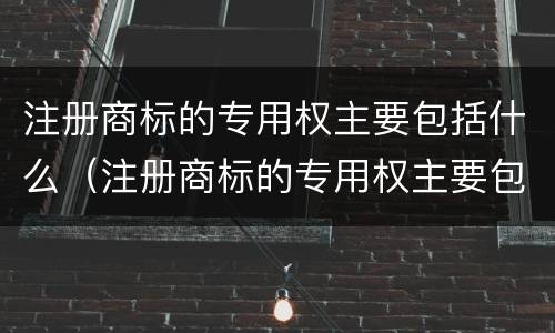 注册商标的专用权主要包括什么（注册商标的专用权主要包括什么类型）