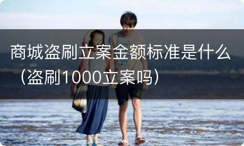 商城盗刷立案金额标准是什么（盗刷1000立案吗）