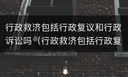 行政救济包括行政复议和行政诉讼吗（行政救济包括行政复议和行政诉讼两种形式）