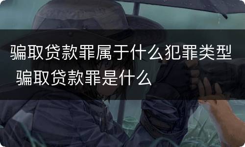 骗取贷款罪属于什么犯罪类型 骗取贷款罪是什么