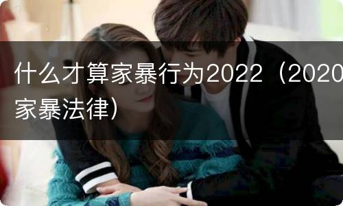 什么才算家暴行为2022（2020家暴法律）