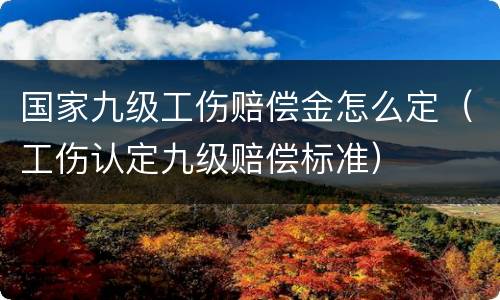 国家九级工伤赔偿金怎么定（工伤认定九级赔偿标准）