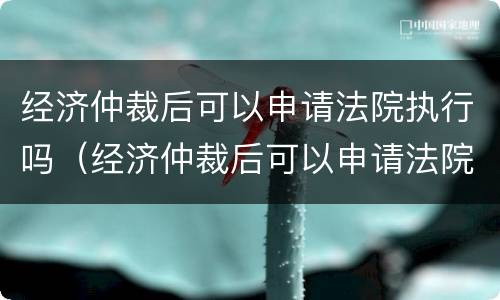 经济仲裁后可以申请法院执行吗（经济仲裁后可以申请法院执行吗）