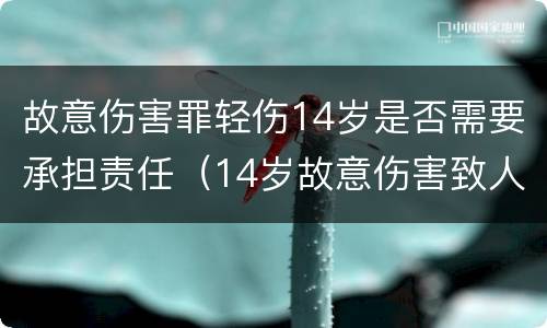 故意伤害罪轻伤14岁是否需要承担责任（14岁故意伤害致人轻伤）