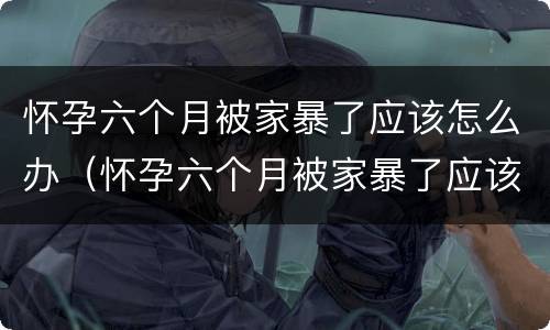 怀孕六个月被家暴了应该怎么办（怀孕六个月被家暴了应该怎么办呀）