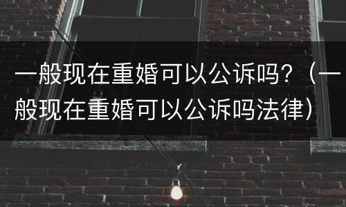 一般现在重婚可以公诉吗?（一般现在重婚可以公诉吗法律）