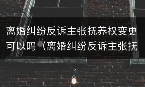 离婚纠纷反诉主张抚养权变更可以吗（离婚纠纷反诉主张抚养权变更可以吗法院）