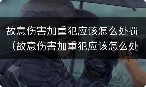 故意伤害加重犯应该怎么处罚（故意伤害加重犯应该怎么处罚他）