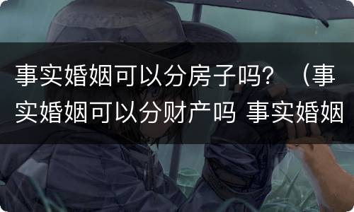 事实婚姻可以分房子吗？（事实婚姻可以分财产吗 事实婚姻怎么分财产）