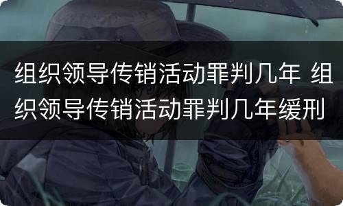 组织领导传销活动罪判几年 组织领导传销活动罪判几年缓刑