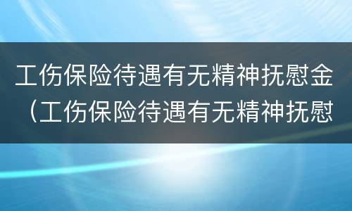 工伤保险待遇有无精神抚慰金（工伤保险待遇有无精神抚慰金的规定）