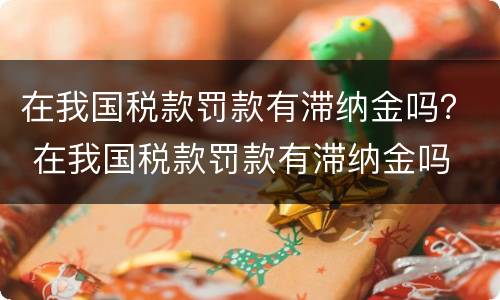 在我国税款罚款有滞纳金吗？ 在我国税款罚款有滞纳金吗