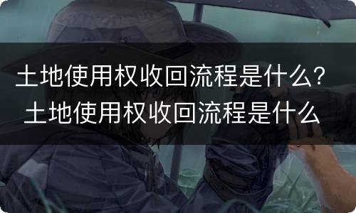 土地使用权收回流程是什么？ 土地使用权收回流程是什么