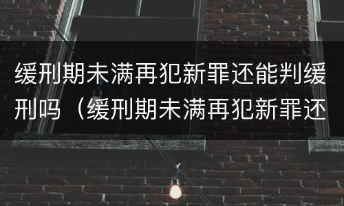 缓刑期未满再犯新罪还能判缓刑吗（缓刑期未满再犯新罪还能判缓刑吗怎么办）