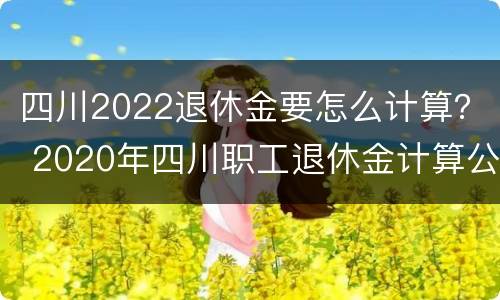 四川2022退休金要怎么计算？ 2020年四川职工退休金计算公式