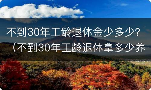 不到30年工龄退休金少多少？（不到30年工龄退休拿多少养老金）