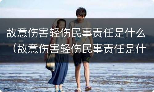 故意伤害轻伤民事责任是什么（故意伤害轻伤民事责任是什么罪）