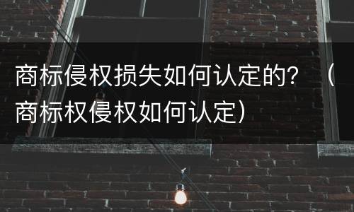 商标侵权损失如何认定的？（商标权侵权如何认定）