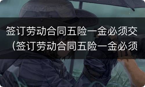 签订劳动合同五险一金必须交（签订劳动合同五险一金必须交社保吗）