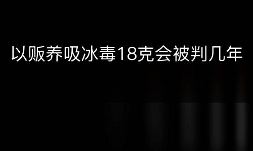 以贩养吸冰毒18克会被判几年