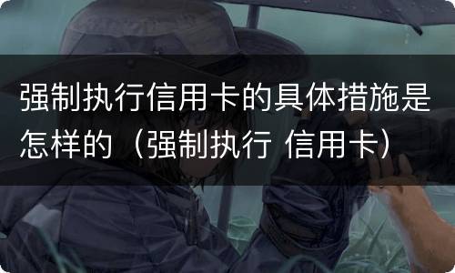 强制执行信用卡的具体措施是怎样的（强制执行 信用卡）