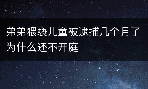 弟弟猥亵儿童被逮捕几个月了为什么还不开庭