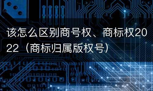 该怎么区别商号权、商标权2022（商标归属版权号）