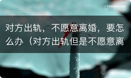 对方出轨，不愿意离婚，要怎么办（对方出轨但是不愿意离婚怎么办）