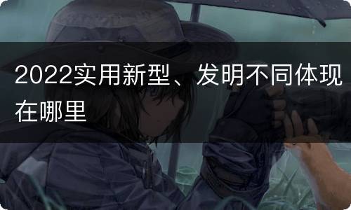 2022实用新型、发明不同体现在哪里