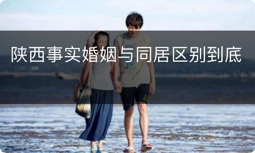 陕西事实婚姻与同居区别到底